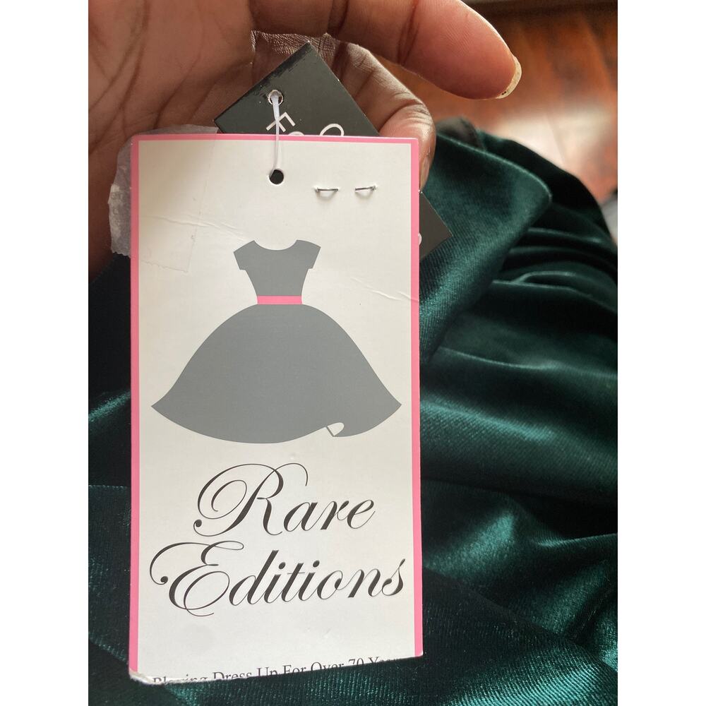 Rare Editions Hunter Green Velvet Sleeveless A-Line Midi Dress Plus sz 16.5 NWTs - Picture 10 of 10